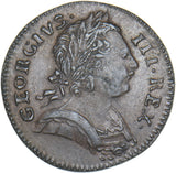 1775 Farthing - George III British Copper Coin - Nice