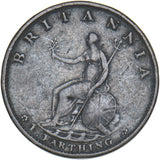 1799 Farthing - George III British Copper Coin - Nice