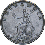 1799 Farthing - George III British Copper Coin - Nice