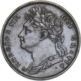 1822 Farthing - George IV British Copper Coin - Very Nice