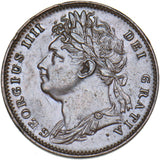 1823 Farthing - George IV British Copper Coin - Very Nice