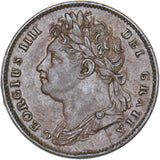 1825 Farthing - George IV British Copper Coin - Very Nice