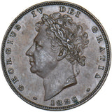 1826 Farthing - George IV British Copper Coin - Very Nice