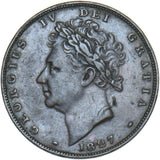 1827 Farthing - George IV British Copper Coin - Nice