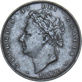1828 Farthing - George IV British Copper Coin - Nice