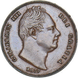 1837 Farthing - William IV British Copper Coin - Very Nice
