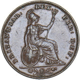 1837 Farthing - William IV British Copper Coin - Very Nice