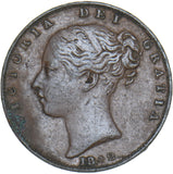 1842 Farthing - Victoria British Copper Coin - Nice