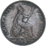 1850 Farthing - Victoria British Copper Coin