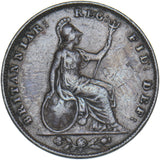 1853 Farthing - Victoria British Copper Coin - Nice