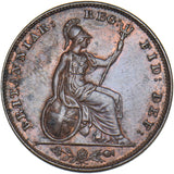 1853 Farthing - Victoria British Copper Coin - Very Nice