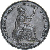 1853 Farthing - Victoria British Copper Coin - Nice