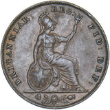 1854 Farthing - Victoria British Copper Coin - Nice