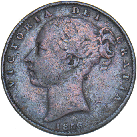 1856 Farthing - Victoria British Copper Coin