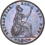 1857 Farthing - Victoria British Copper Coin - Very Nice