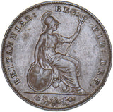 1858 Farthing - Victoria British Copper Coin - Nice
