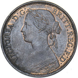 1860 Farthing - Victoria British Bronze Coin - Very Nice