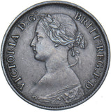 1863 Farthing - Victoria British Bronze Coin - Nice