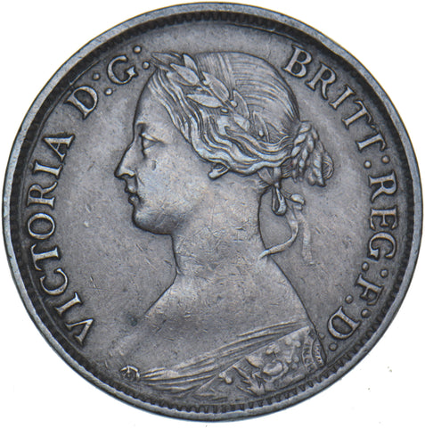 1863 Farthing - Victoria British Bronze Coin - Nice