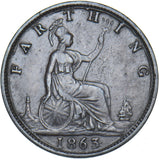 1863 Farthing - Victoria British Bronze Coin - Nice