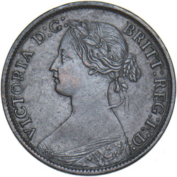 1863 Farthing - Victoria British Bronze Coin - Nice