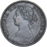 1863 Farthing - Victoria British Bronze Coin - Nice