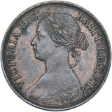 1869 Farthing - Victoria British Bronze Coin - Very Nice