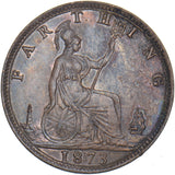 1873 Farthing - Victoria British Bronze Coin - Superb