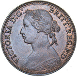 1874 H Farthing - Victoria British Bronze Coin - Very Nice