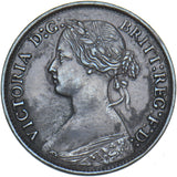 1875 Farthing (No H, Large Date) - Victoria British Bronze Coin - Nice