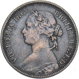 1875 Farthing (No H, Small Date) - Victoria British Bronze Coin