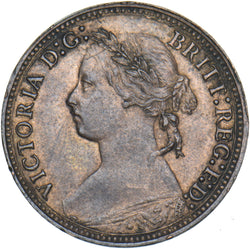 1878 Farthing - Victoria British Bronze Coin - Very Nice