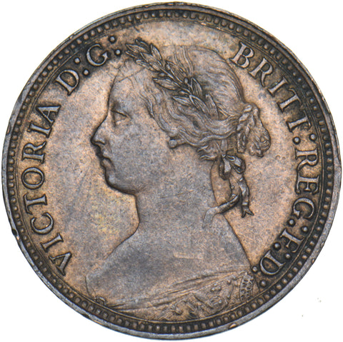 1878 Farthing - Victoria British Bronze Coin - Very Nice