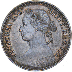 1878 Farthing - Victoria British Bronze Coin - Very Nice