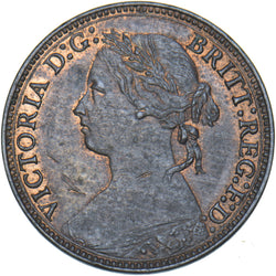 1879 Farthing - Victoria British Bronze Coin - Very Nice