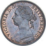 1886 Farthing - Victoria British Bronze Coin - Very Nice