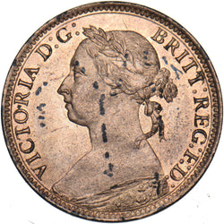 1888 Farthing - Victoria British Bronze Coin - Superb