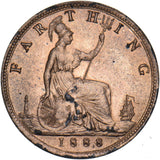 1888 Farthing - Victoria British Bronze Coin - Superb