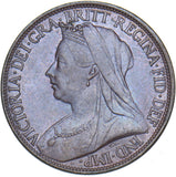 1901 Farthing - Victoria British Bronze Coin - Superb
