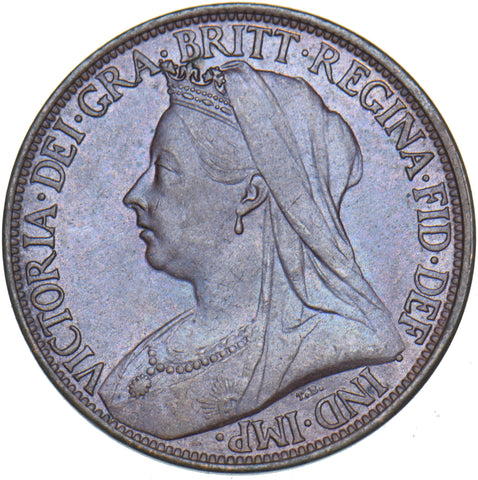 1901 Farthing - Victoria British Bronze Coin - Superb