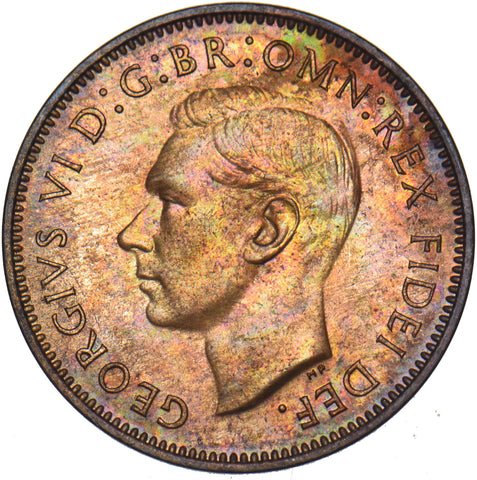 1950 Proof Farthing - George VI British Bronze Coin - Superb