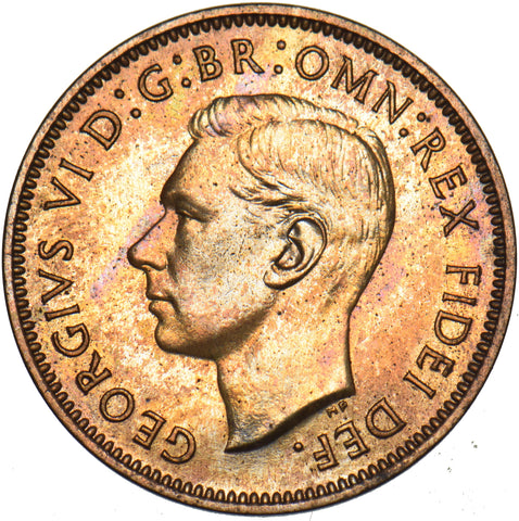 1950 Proof Farthing - George VI British Bronze Coin - Superb
