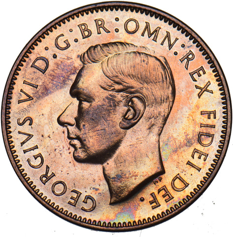 1950 Proof Farthing - George VI British Bronze Coin - Superb