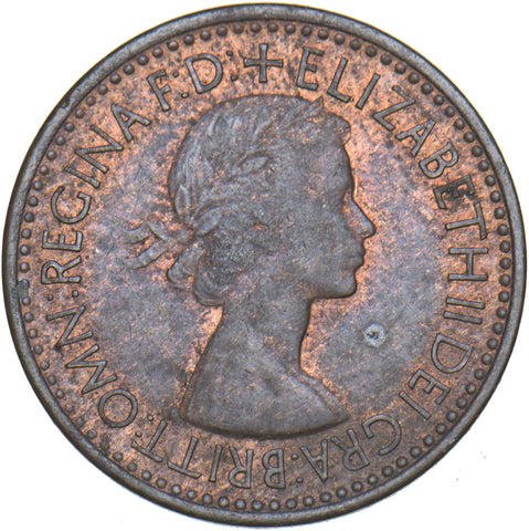 1953 Farthing (F662 2+A) - Elizabeth II British Bronze Coin - Very Nice