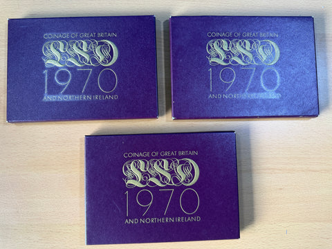 1970 Proof Set Lot (3 Sets) - British Coins
