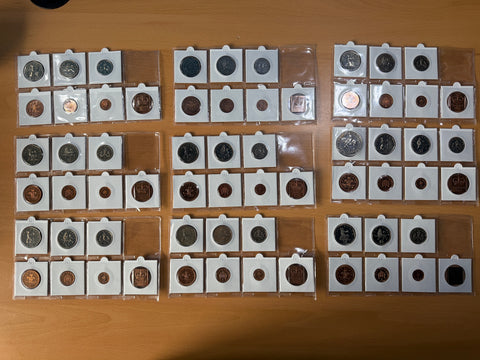 1971 - 1980 Proof Set Lot (9 Sets, All Coins Loose) - British Coins