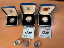 1985 - 2006 Silver Proof £1 and £2 Coins Lot (6 Coins) - British Coins