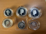 1985 - 2006 Silver Proof £1 and £2 Coins Lot (6 Coins) - British Coins