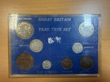 1936 British Year Type Set Halfcrown to Farthing - George V British Coins