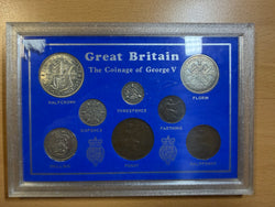 1936 British Year Type Set Halfcrown to Farthing - George V British Coins